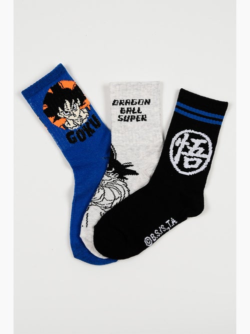 Lot 3 Chaussettes Tennis Dragon Ball Multicolore| Licence Officielle - Kiabi