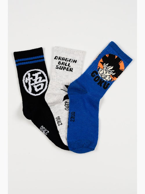 Lot 3 Chaussettes Tennis Dragon Ball Multicolore| Licence Officielle - Kiabi
