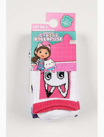 Lot 3 Chaussettes Tennis Gabby's Dollhouse | Licence Officielle
