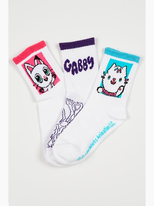 Lot 3 Chaussettes Tennis Gabby's Dollhouse   | Licence Officielle - Kiabi
