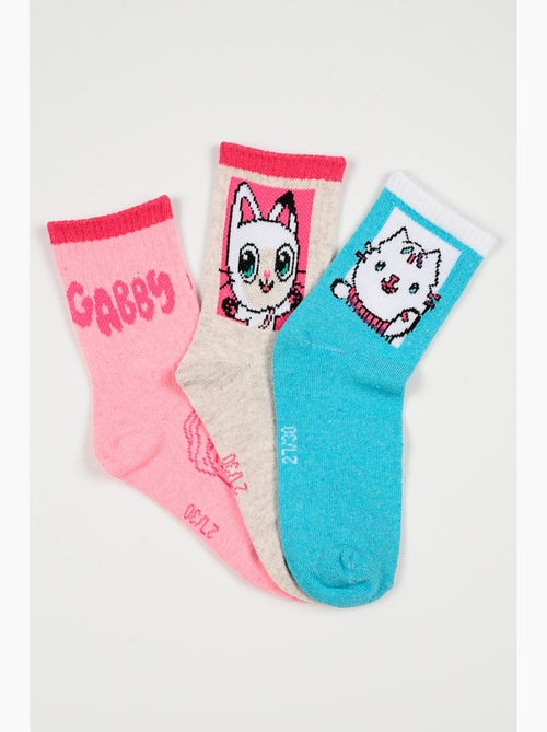 Lot 3 Chaussettes Tennis Gabby's Dollhouse Multicolore | Licence Officielle - Kiabi