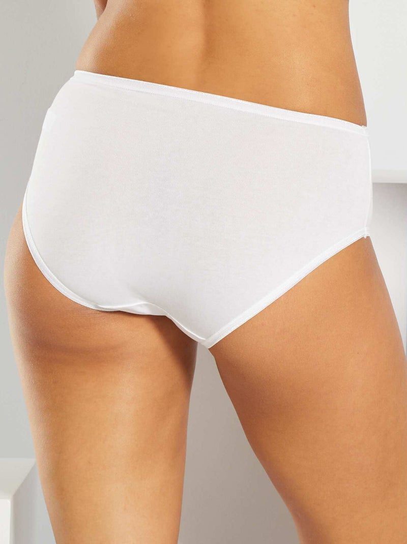Lot 3 culottes classiques 'Sans Complexe' blanc - Kiabi