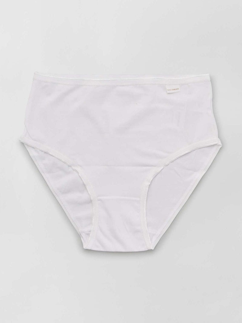 Lot 3 culottes classiques 'Sans Complexe' blanc - Kiabi