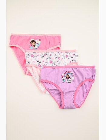Lot 3 Culottes Gabby's Dollhouse Multicolore | Licence Officielle