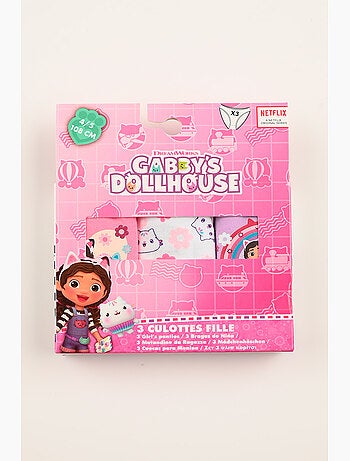 Lot 3 Culottes Gabby's Dollhouse Multicolore | Licence Officielle