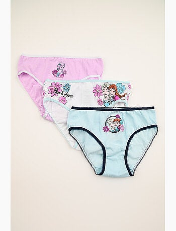 Lot 3 Culottes La Reine des Neiges Multicolore | Licence Officielle
