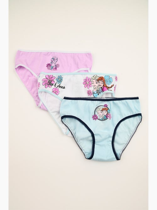 Lot 3 Culottes La Reine des Neiges Multicolore | Licence Officielle - Kiabi