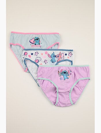 Lot 3 Culottes Lilo & Stitch Multicolore | Licence Officielle