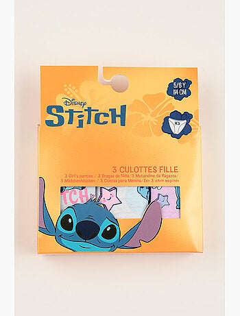 Lot 3 Culottes Lilo & Stitch Multicolore | Licence Officielle