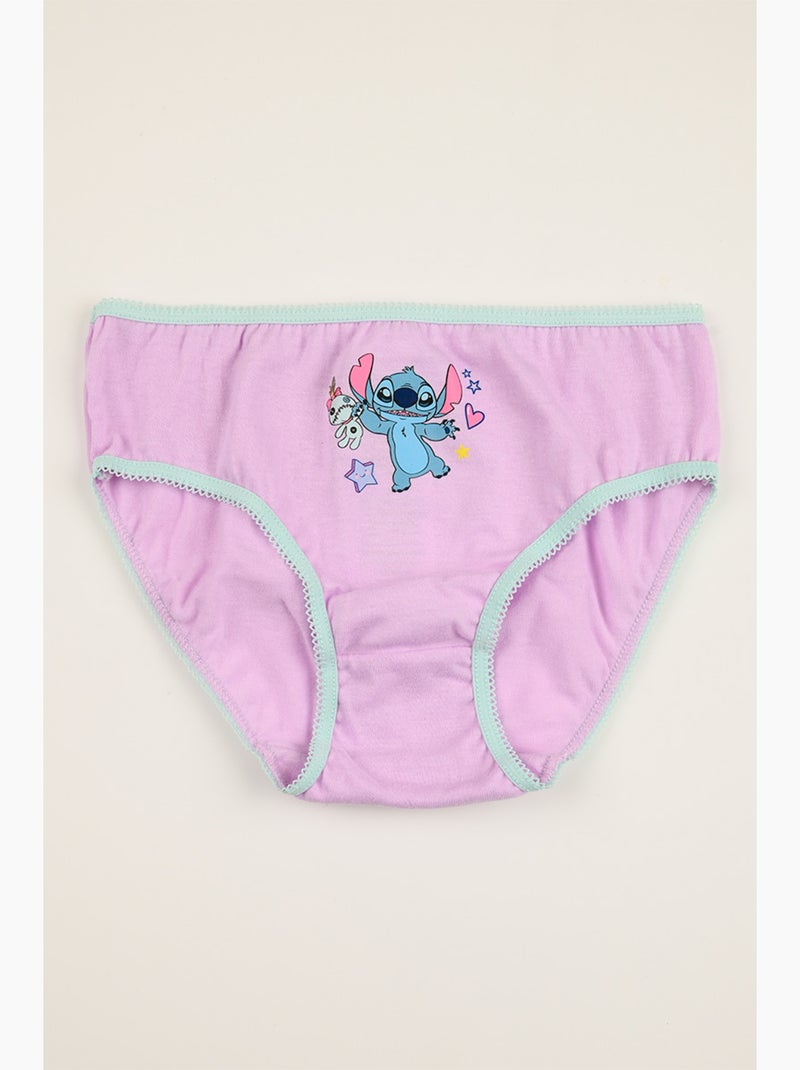 Lot 3 Culottes Lilo & Stitch Multicolore | Licence Officielle Blanc Violet clair Bleu - Kiabi