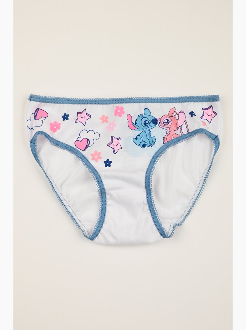 Lot 3 Culottes Lilo & Stitch Multicolore | Licence Officielle Blanc Violet clair Bleu - Kiabi