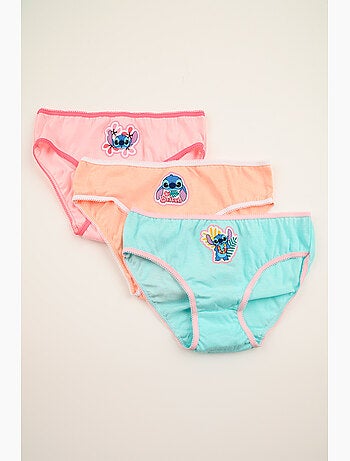 Lot 3 Culottes Lilo & Stitch Multicolore | Licence Officielle