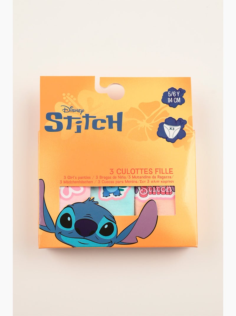 Lot 3 Culottes Lilo & Stitch Multicolore | Licence Officielle Corail/Turquoise/Crème - Kiabi