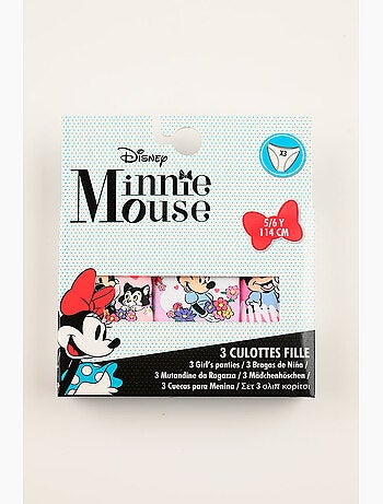 Lot 3 Culottes Minnie Mouse Multicolore | Licence Officielle