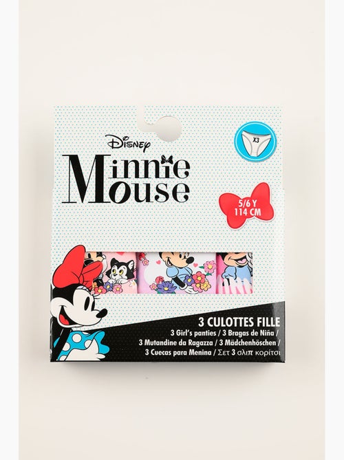 Lot 3 Culottes Minnie Mouse Multicolore | Licence Officielle - Kiabi