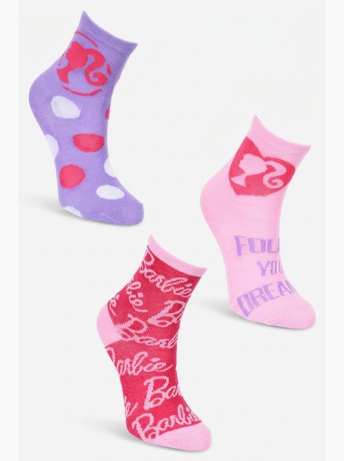 Lot 3 paires de chaussettes Barbie | Licence Officielle - Kiabi Lot 3 paires de chaussettes Barbie | Licence Officielle - Kiabi