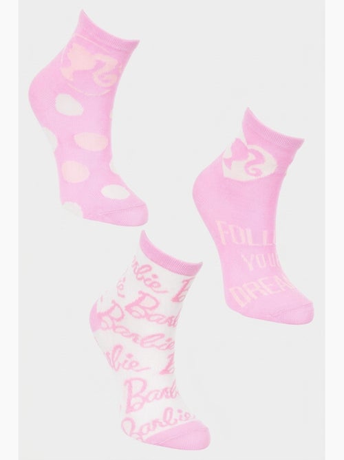 Lot 3 paires de chaussettes Barbie | Licence Officielle - Kiabi Lot 3 paires de chaussettes Barbie | Licence Officielle - Kiabi