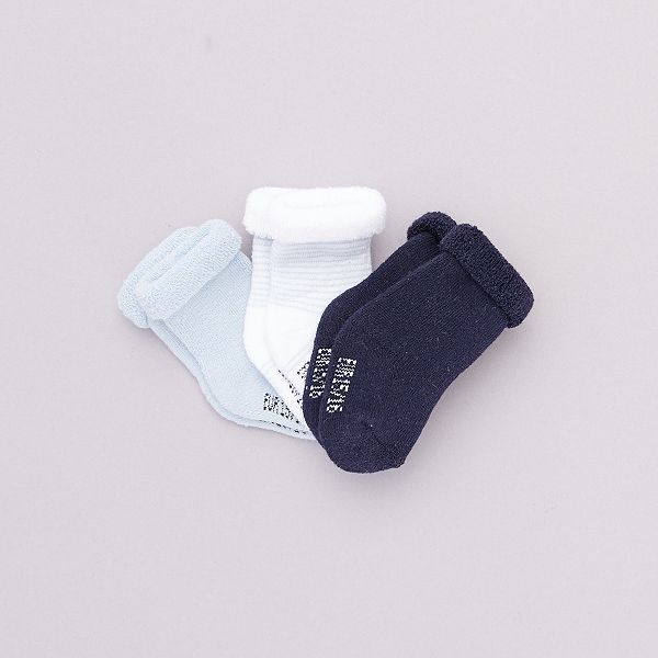 Lot 3 Paires De Chaussettes Bebe Fille Bleu Kiabi 4 00