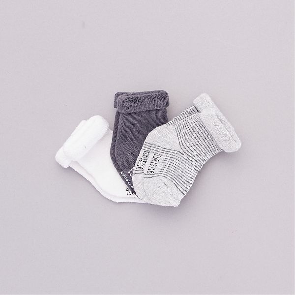 Lot 3 Paires De Chaussettes Bebe Fille Gris Kiabi 4 00