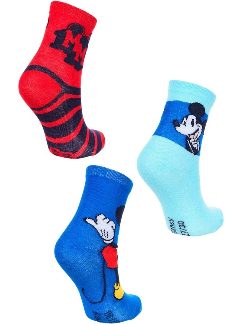 Lot 3 paires de chaussettes mickey mouse| licence officielle Multicolore - Kiabi