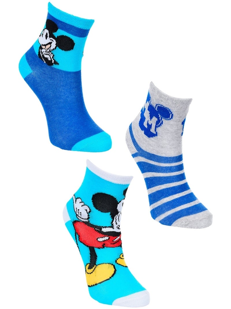 Lot 3 paires de chaussettes mickey mouse| licence officielle Multicolore - Kiabi