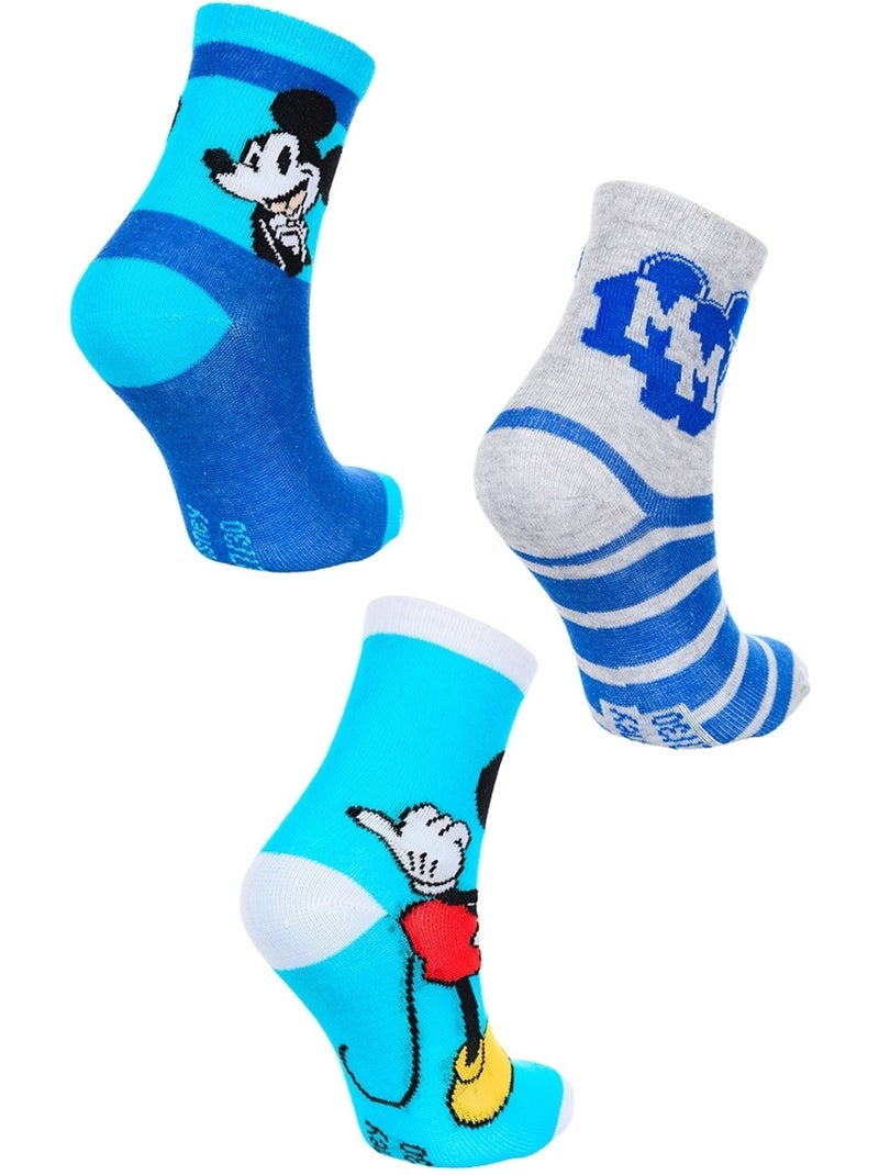 Lot 3 paires de chaussettes mickey mouse| licence officielle Multicolore - Kiabi