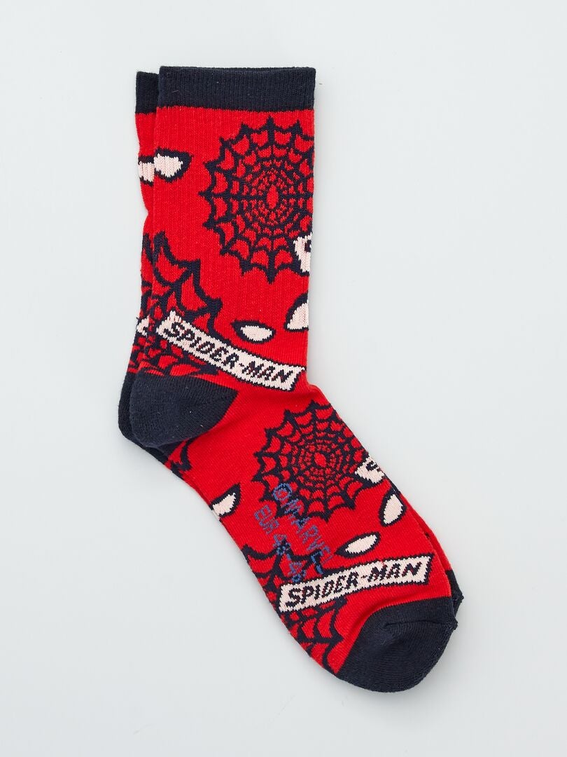 Lot 3 paires de chaussettes 'Spider-man' ROUGE - Kiabi