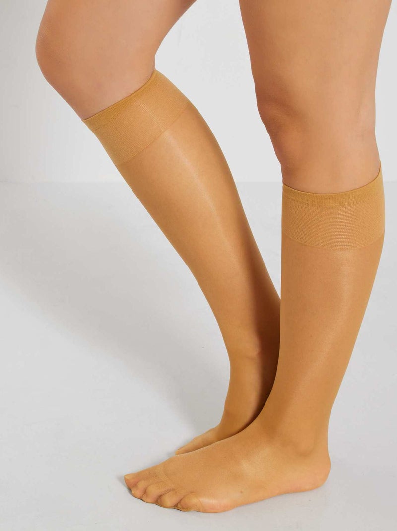 Lot 3 paires de mi-bas beige - Kiabi