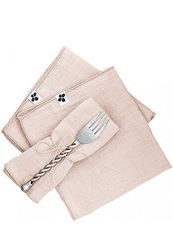 Lot 3 serviettes de table en gaze de coton
