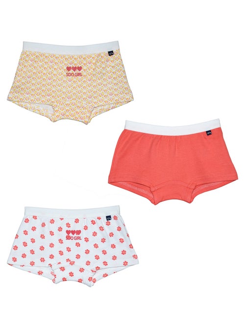 LOT 3 SHORTIES FILLE FLOURE - Kiabi