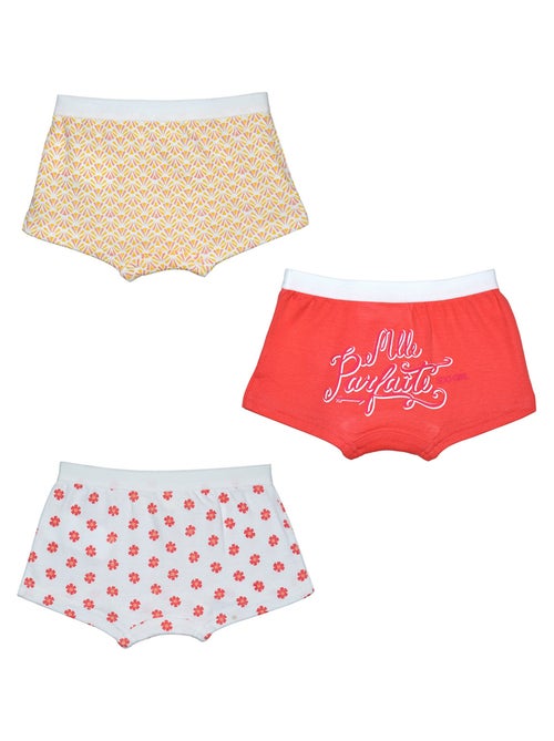 LOT 3 SHORTIES FILLE FLOURE - Kiabi
