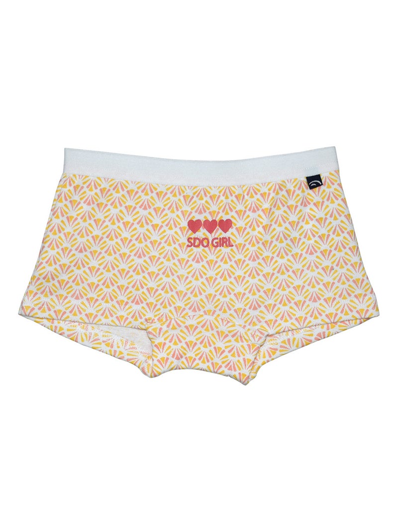 LOT 3 SHORTIES FILLE FLOURE Rose - Kiabi