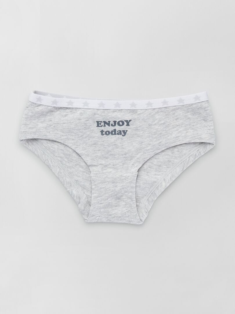 Lot 3 shortys imprimé Violet/gris - Kiabi