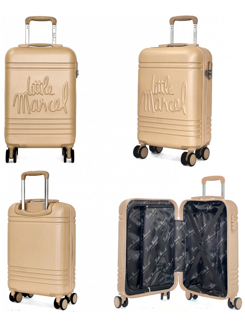 Lot 3 valises dont 1 valise cabine rigides Beige - Kiabi