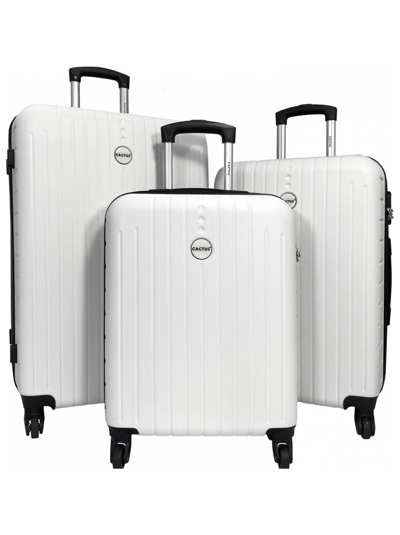 Lot 3 valises dont 1 valise cabine rigides Blanc - Kiabi