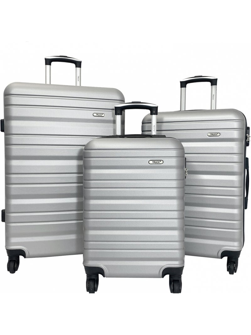Lot 3 valises dont 1 valise cabine rigides Gris - Kiabi