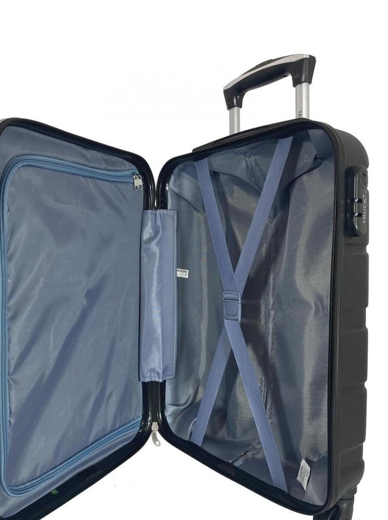 Lot 3 valises dont 1 valise cabine rigides Noir - Kiabi