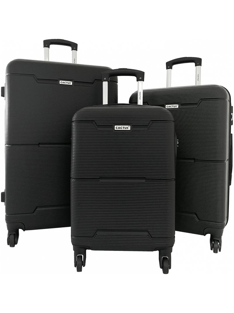 Lot 3 valises dont 1 valise cabine rigides Noir - Kiabi