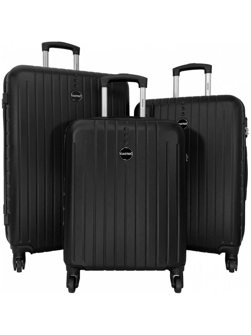 Lot 3 valises dont 1 valise cabine rigides Noir - Kiabi
