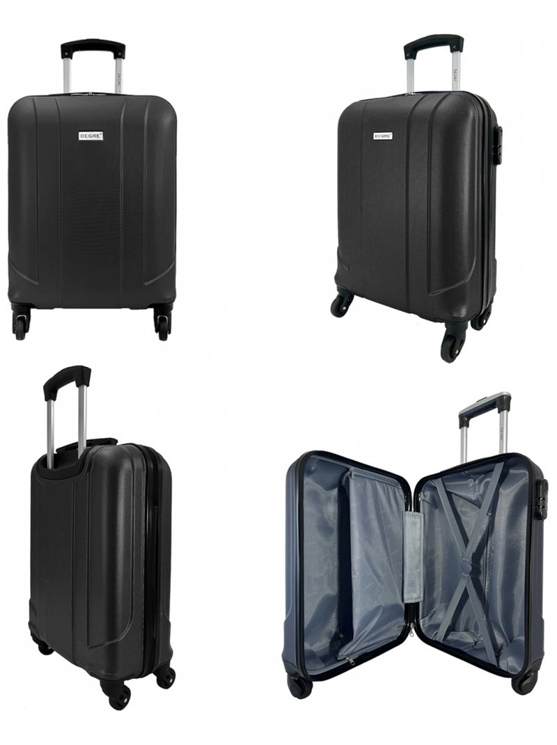 Lot 3 valises rigides dont 1 valise cabine Noir - Kiabi