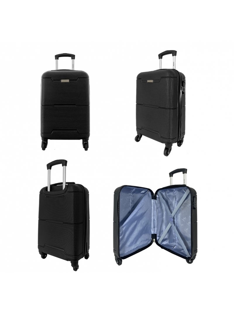 Lot 3 valises rigides dont 1 valise cabine Noir - Kiabi