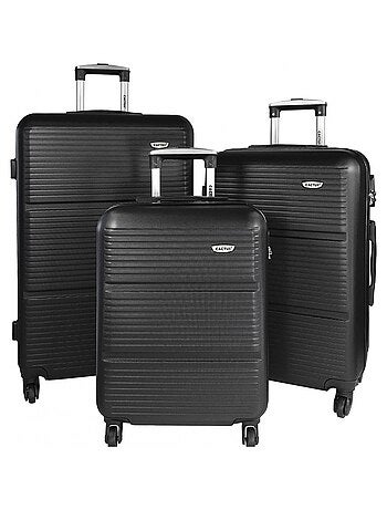 Lot 3 valises rigides dont 1 valise cabine