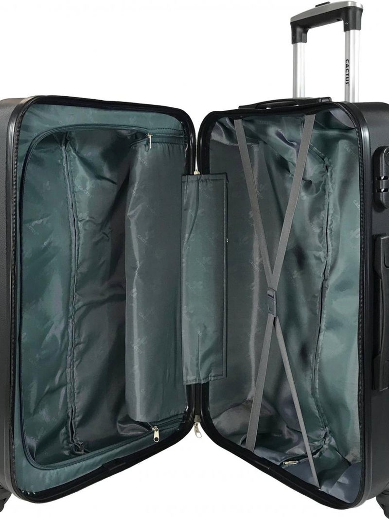 Lot 3 valises rigides dont 1 valise cabine Noir - Kiabi