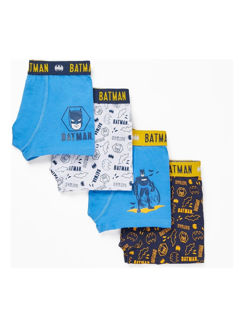 Lot 4 Boxers en Coton Garçon 'Batman'   WARNER Multicolore - Kiabi