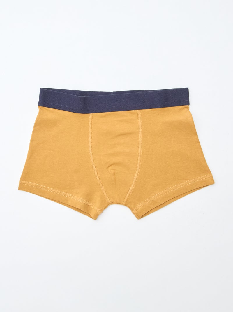 Lot 5 boxers unis unis et imprimés - Orange - Kiabi - 12.00€