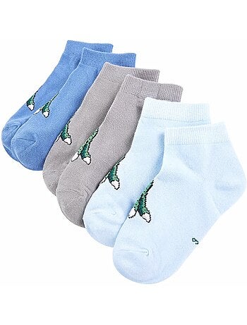 Lot 5 chaussettes coton imprimé dinosaure clair - vidaxl