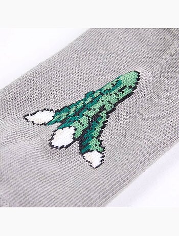 Lot 5 chaussettes coton imprimé dinosaure clair - vidaxl