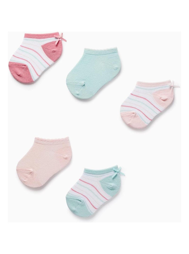 Lot 5 Paires de Chaussettes Rayées Bébé Fille   GREAT GOALS GREAT WORLD Multicolore - Kiabi