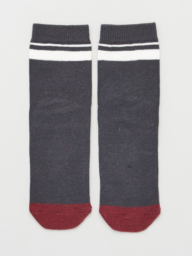 Lot de 5 paires de chaussettes fantaisies - Bleu/marron - 2.40