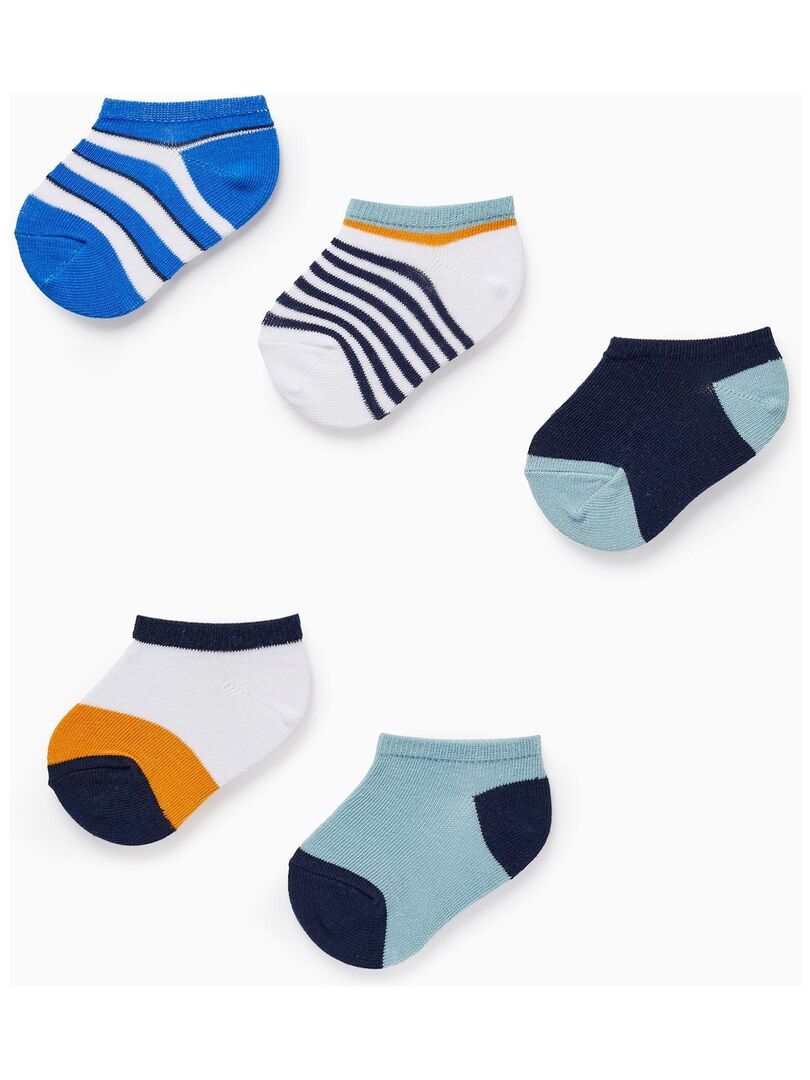 Chaussons Bébé Garçon Rayés - Mocassins En Toile Et Coton, Semelle Antidérapante étoile, Scratch